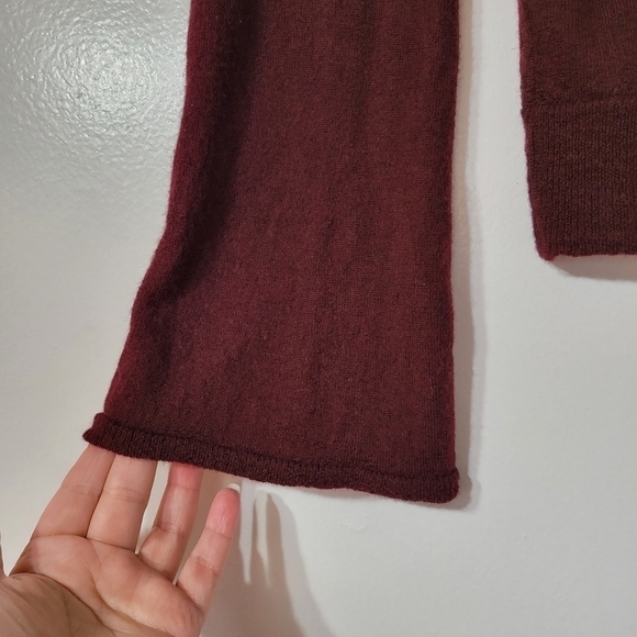 Nanette Lepore Burgundy Wool Sweater with Bell Sleeves Size XS - Picture 4 of 8